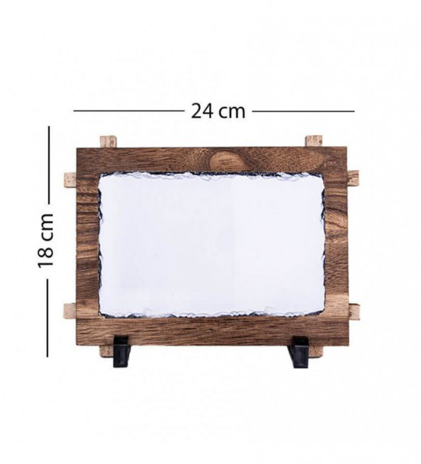 Kişiye Özel Foto Baskılı Doğal Taşlı Ahşap Çerçeve 12x17 cm HK2743 - 3