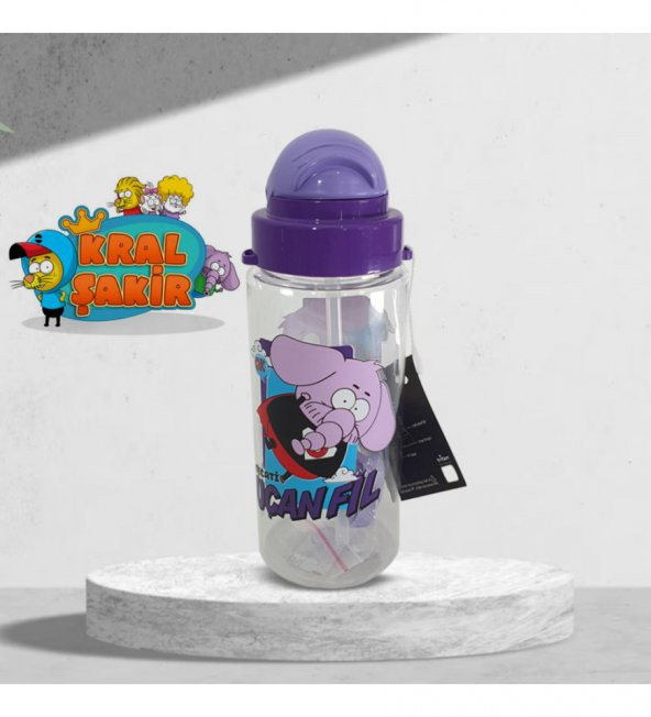 Kral Şakir Desenli Pipetli Tritan Matara 500 cc HK2737 - 5