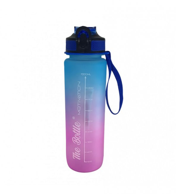 Pipetli, Çift Renkli, Mika Motivasyon Matarası 1 Lt HK2735 - 7