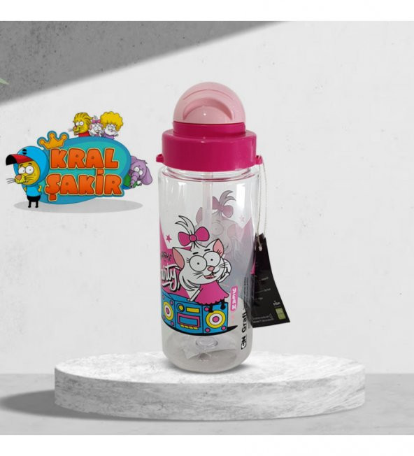 Kral Şakir Desenli Pipetli Tritan Matara 500 cc HK2737 - 7