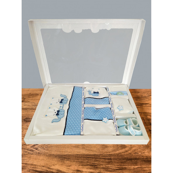 Bebek Giyim Hastane Çıkışı Kıyafetleri Doğum Hediyesi Yeni Doğan Bebek Tulum Battaniye Zıbın Seti - 2