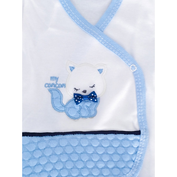 Bebek Giyim Hastane Çıkışı Kıyafetleri Doğum Hediyesi Yeni Doğan Bebek Tulum Battaniye Zıbın Seti - 5