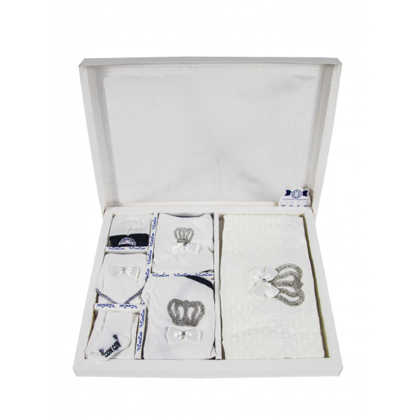 Hastane Çıkışı Erkek Bebek Kıyafeti Yeni Doğan Bebek 10 Parça Tulum Battaniye Giyim Seti - 2