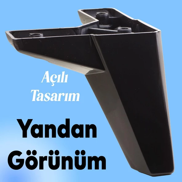 Sedir Lüks Mobilya Kanepe Sehpa Tv Ünitesi Koltuk Ayağı 12 Cm Siyah Ayakları 4 Adet - 6