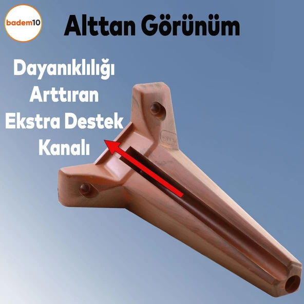 Sedir Lüks Mobilya Kanepe Tv Ünitesi Koltuk Konsol Ayağı 18 Cm Ahşap Desenli Ayakları 4 Adet - 6