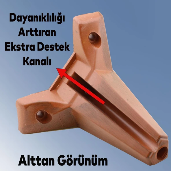 Sedir Lüks Mobilya Kanepe Sehpa Tv Ünitesi Koltuk Ayağı 12 Cm Ahşap Desenli Baza Ayakları 4 Adet - 5