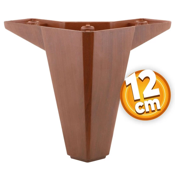 Sedir Lüks Mobilya Kanepe Sehpa Tv Ünitesi Koltuk Ayağı 12 Cm Ahşap Desenli Baza Ayakları 4 Adet - 2