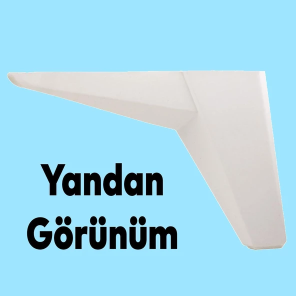 Sedir Lüks Mobilya Kanepe Sehpa Tv Ünitesi Koltuk Ayağı 10 Cm Beyaz Baza Ayakları 4 Adet - 8