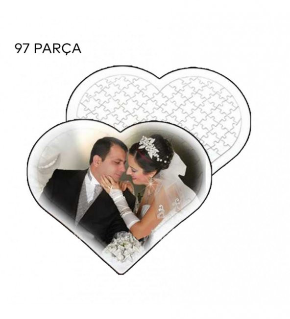 Kişiye Özel Kalp Puzzle 97 Parça HK2751 - 2