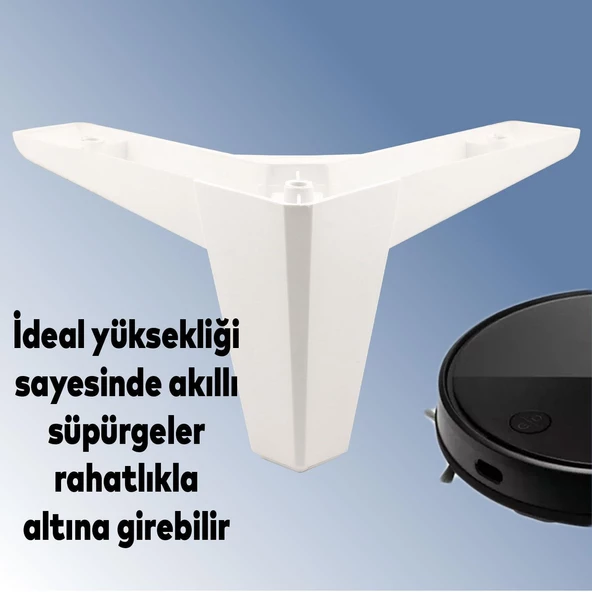 Sedir Lüks Mobilya Kanepe Sehpa Tv Ünitesi Koltuk Ayağı 10 Cm Beyaz Baza Ayakları 4 Adet - 4