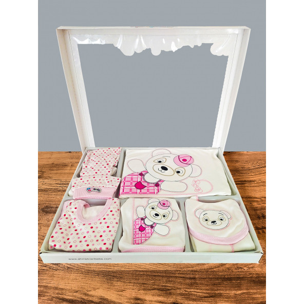 Hastane Çıkışı Kız Bebek Kıyafeti Yeni Doğan Bebek Hediyesi 10 Parça Bebek Tulum Battaniye Giyim Set - 2