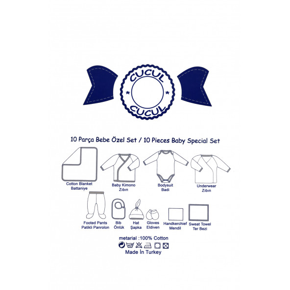 Hastane Çıkışı Kız Bebek Kıyafeti Yeni Doğan Bebek Hediyesi 10 Parça Bebek Tulum Battaniye Giyim Set - 4