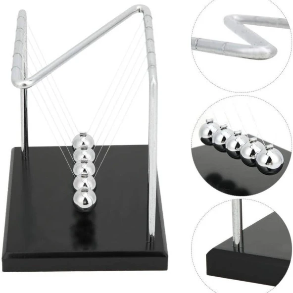 Newton Beşiği Denge Balans Topları Z Stant 14 cm - Resim 3