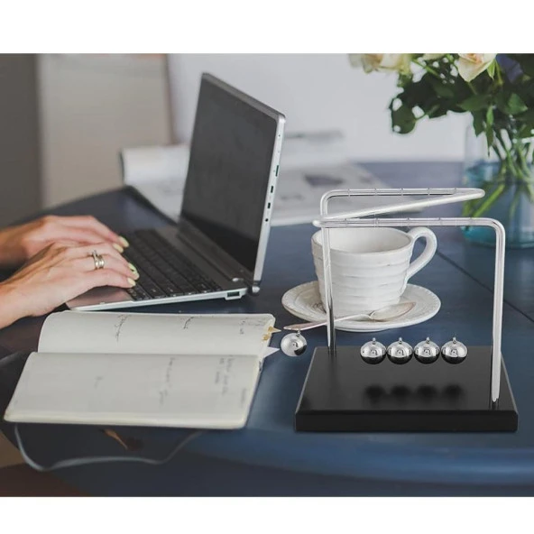 Newton Beşiği Denge Balans Topları Z Stant 14 cm - Resim 4