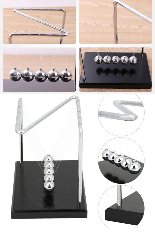 Newton Beşiği Denge Balans Topları Z Stant 14 cm - Resim 9