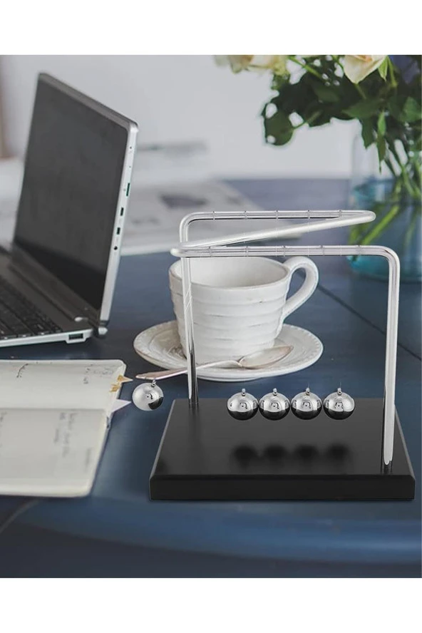 Newton Beşiği Denge Balans Topları Z Stant 14 cm - 10