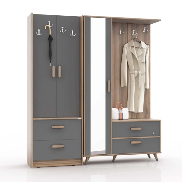 ABRE VM-342348 ANTRASİT PORTMANTO VESTİYER - 3