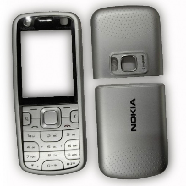 Nokia 5320 Kapak Nokia 5320 uyumlu Gri ön Kapak Arka Kapak  ve Tuş Takımı
