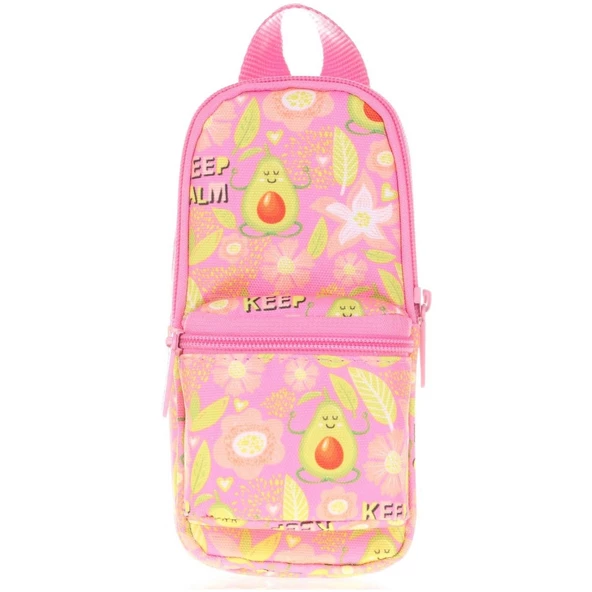 Kaukko Kalem Çantası Nature Junior Bag Avocado Üç Bölmeli Kalemlik - 2
