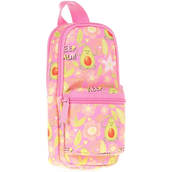 Kaukko Kalem Çantası Nature Junior Bag Avocado Üç Bölmeli Kalemlik - 1