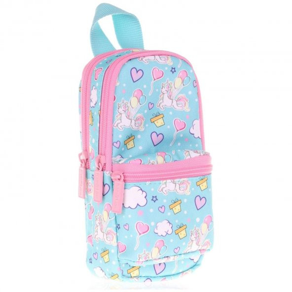 Kaukko Natura Jınior Bag Üç Bölmeli Kalem Çantası Unicorn Ballon Kalemlik