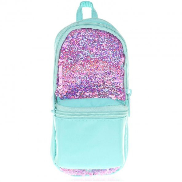 Kaukko Kalem Çantası Magıcal Junior Bag Pullu Mint Üç Bölmeli Kalemlik - 2