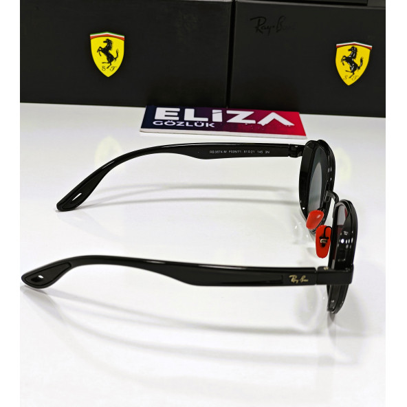 Rayban Ferrari Rb3674m  F028/71  51-21 Unisex  Siyah Güneş Gözlüğü - 4