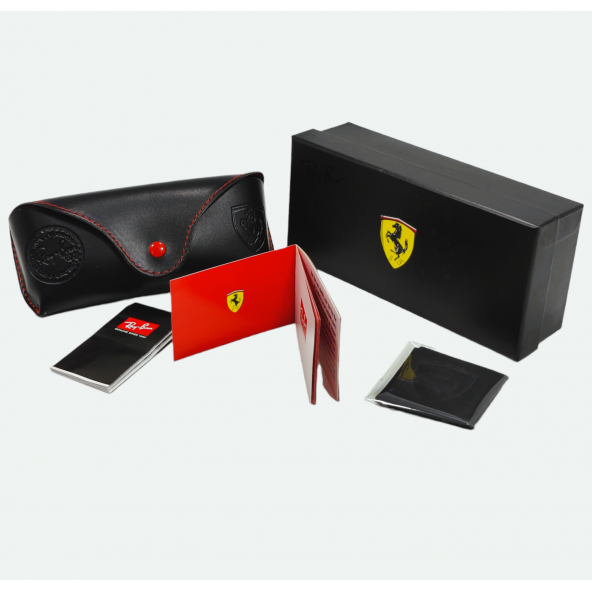 Rayban Ferrari Rb3674m  F028/71  51-21 Unisex  Siyah Güneş Gözlüğü - 5