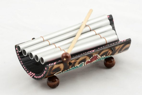 Endonezya El Yapımı Batik Modelli Ahşap Selefon Hediyelik