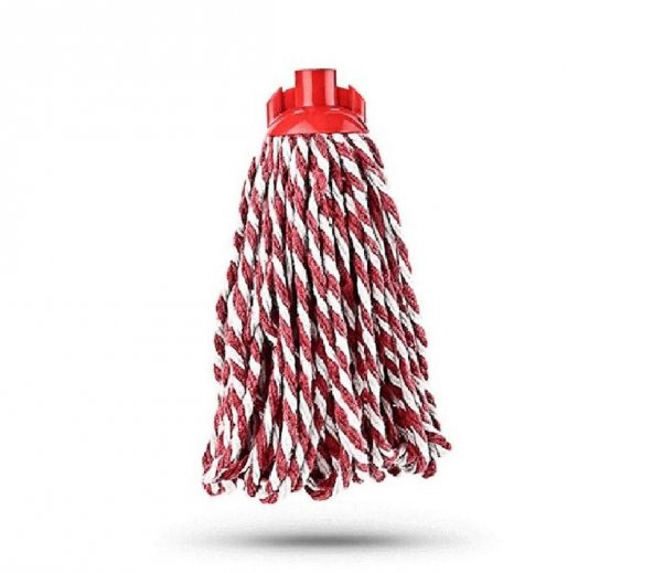 Elmop PM02 Yedek Islak Vidalı Mop Paspas Püskül Ucu - Pamuklu Mikrofiber İpli Mop Yedeği Başlığı - 3