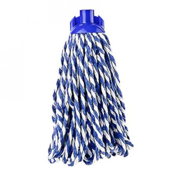 Elmop PM02 Yedek Islak Vidalı Mop Paspas Püskül Ucu - Pamuklu Mikrofiber İpli Mop Yedeği Başlığı - 5