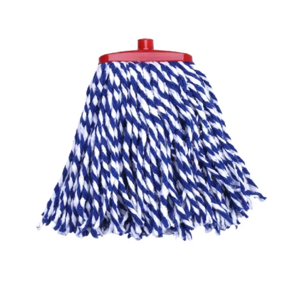 Elmop PM04 Yedek Takozlu Vidalı Mop Paspas Püskül Ucu - Pamuklu Mikrofiber İpli Mop Yedeği Başlığı - Resim 2