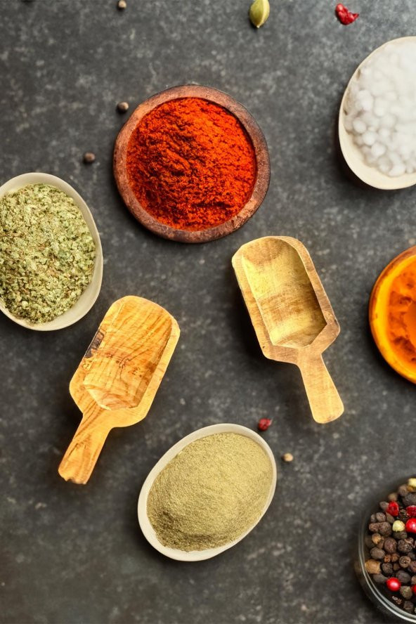 Zeytin Ağacı Baharat Kaşığı Seti | 2li El Yapımı Ahşap Baharat Bal Kaşığı ürün görseli