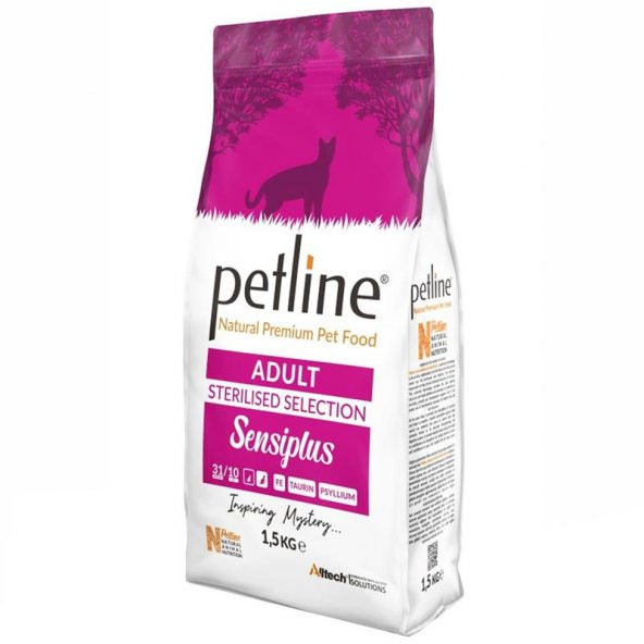 Petline Super Premium Yetişkin Kedi Maması Kısırlaştırılmış Somonlu 1.5 Kg (Sensiplus)