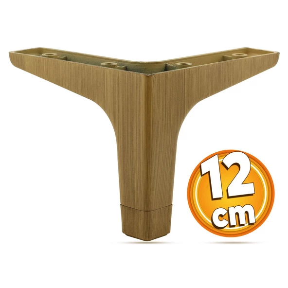 Sedef Lüks Mobilya Kanepe Sehpa Tv Ünitesi Koltuk Ayağı 12 Cm Açık Ceviz Ayakları (4 ADET) - 2