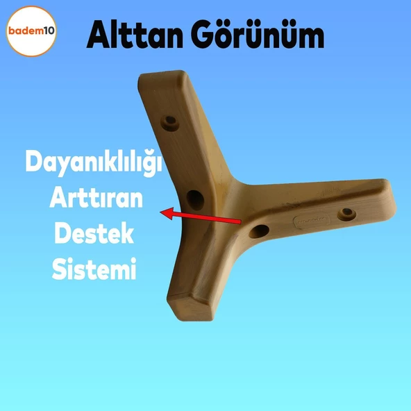 Dolap Mobilya Kanepe Sehpa Tv Ünitesi Koltuk Ayağı 10 Cm Koyu Ceviz Ayakları (4 ADET) - 4