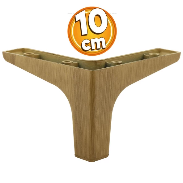 Sedef Lüks Mobilya Kanepe Sehpa Tv Ünitesi Koltuk Ayağı 10 Cm Açık Ceviz Ayakları (4 ADET) - Resim 2