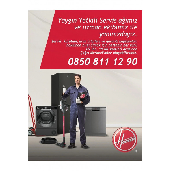 Hoover NDPH11A2TCBEXS17 11 Kg Wi Fi + Bluetooth Bağlantılı Isı Pompalı Kurutma Makinesi - 4