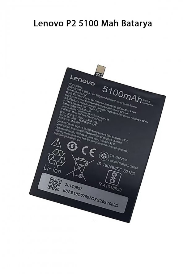 Lenovo P2 5100 Mah Batarya Pil - 1