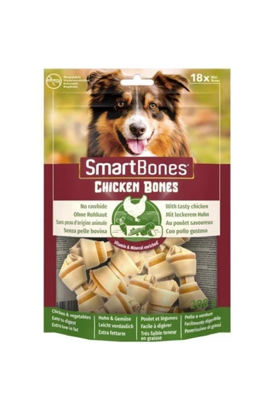 Smartbones Tavuk Klasik Kemik Çiğneme - Köpek Snacks - Tavuk 18 Parça Mini