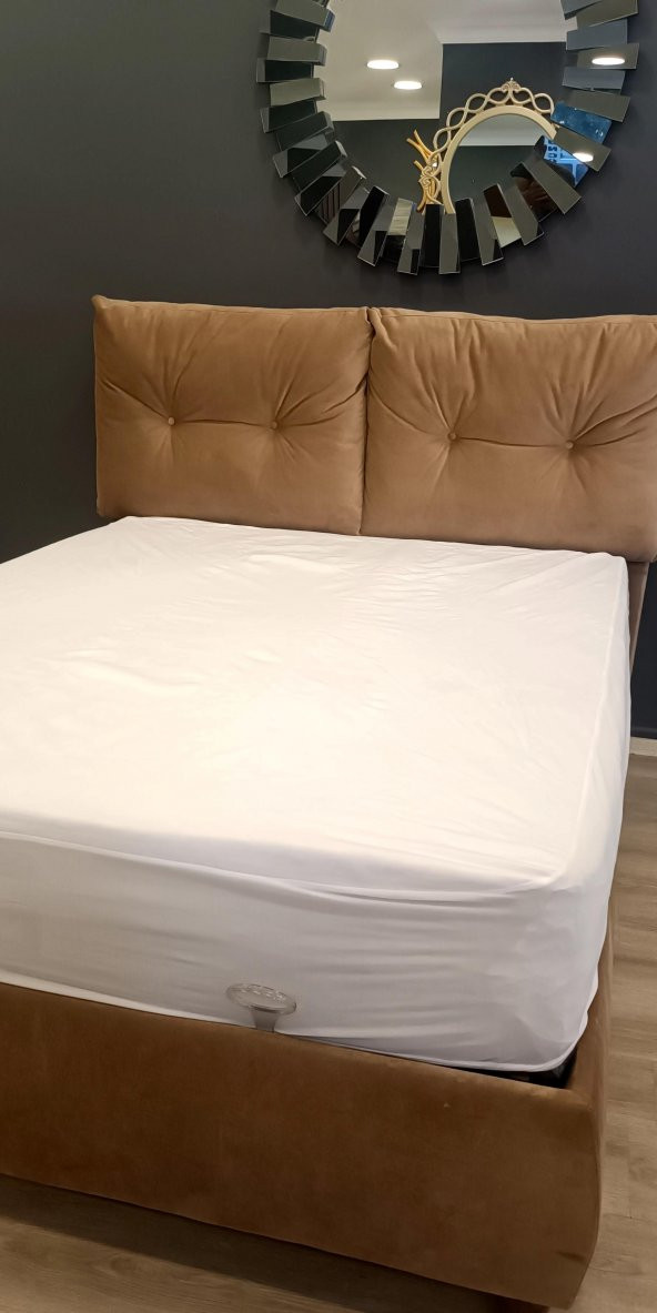 ALEZ Fitted 90172 Yatak koruma Sıvı Geçirmez 150x200 Model Terletmez El Yapı - 10