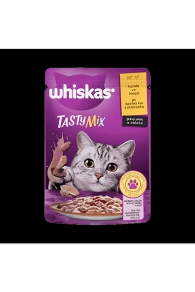 Pouch Tastymix Sos Içinde Kuzulu Ve Hindili Yetişkin Kedi Konservesi 85gr