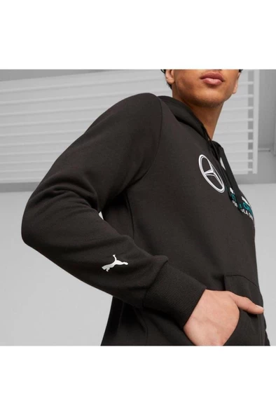 Puma MAPF1 ESS Fleece Hoodie Erkek Sweatshirt Siyah S-XXL - 2