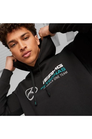 Puma MAPF1 ESS Fleece Hoodie Erkek Sweatshirt Siyah S-XXL - 7