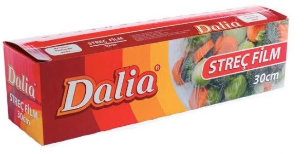 Dalia Şeffaf Mutfak Rulo Streç Film Folyo - 30 Cm. x 100 Metre - Gıdaya Uygun - 3 Paket - Resim 4