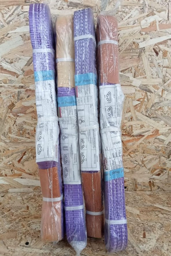 Powerk Polyester Düz Sapan 1 Ton 4 Metre 6/1 (Mor) - 1