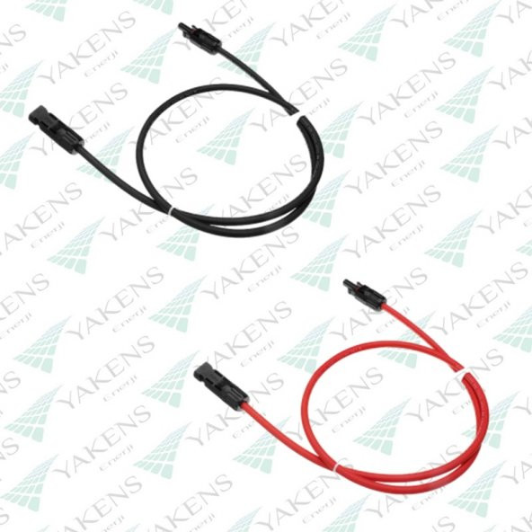 Güneş Paneli Uzatma Kablosu 4mm (1m+1m) Çift Taraflı Mc4 Soketli Solar Ara Kablo Siyah Kırmızı - Resim 8