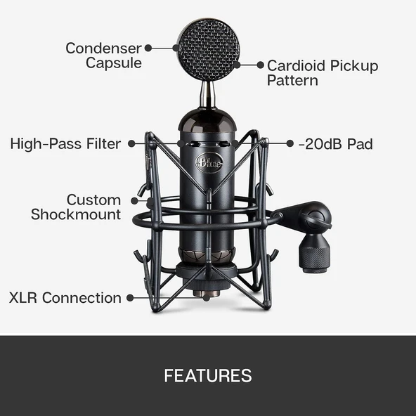 Blue Blackout Spark SL XLR Kondenser Mikrofon Pro - 4