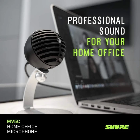 Shure MV5C Ev Ofis Mikrofonu, Konferans Mikrofonu - 3