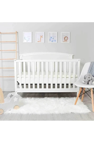 RevuBaby Ortapedik Visco Oyunparkı Yatağı Park Beşik Yatak Oyun Parkı Bebek Beşiği Döşek Alezli 5 Cm 60x120